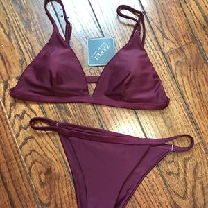 BRAND NEW Wine Zaful Swimsuit Size M